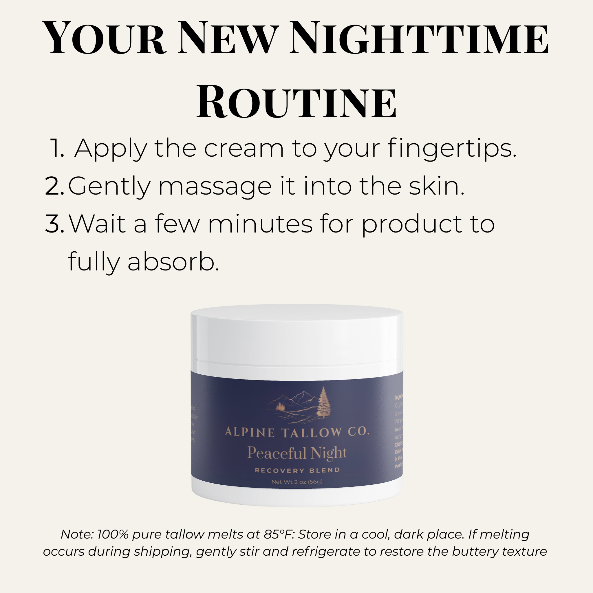Peaceful Night Recovery Blend | Organic Lavender Tallow